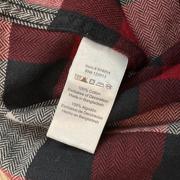 Jachs Men's Brawny Heavy Flannel Shirt Jacket Black Red Plaid Size XLT - Picture 4 of 8